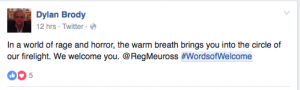 #wordsofwelcome @regmeuross