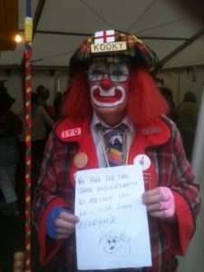 Kooky #wordsofwelcome @regmeuross at Village Pump Folk Fest