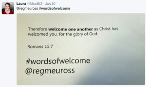 Miss BLT #wordsofwelcome @regmeuross