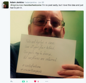 #wordsofwelcome @regmeuross