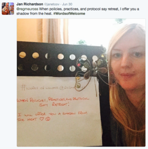 #wordsofwelcome @regmeuross