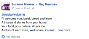 Suzanne Manser #wordsofwelcome