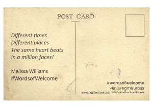 #WordsOfWelcome Postcards Melissa Williams