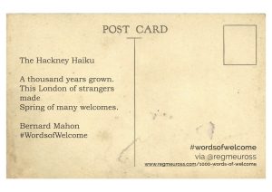 #WordsOfWelcome postcards Bernie Mahon
