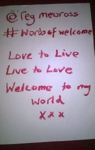 countrymuso #wordsofwelcome @regmeuross
