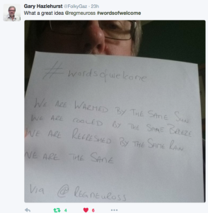 gary hazlehurst #wordsofwelcome @regmeuross
